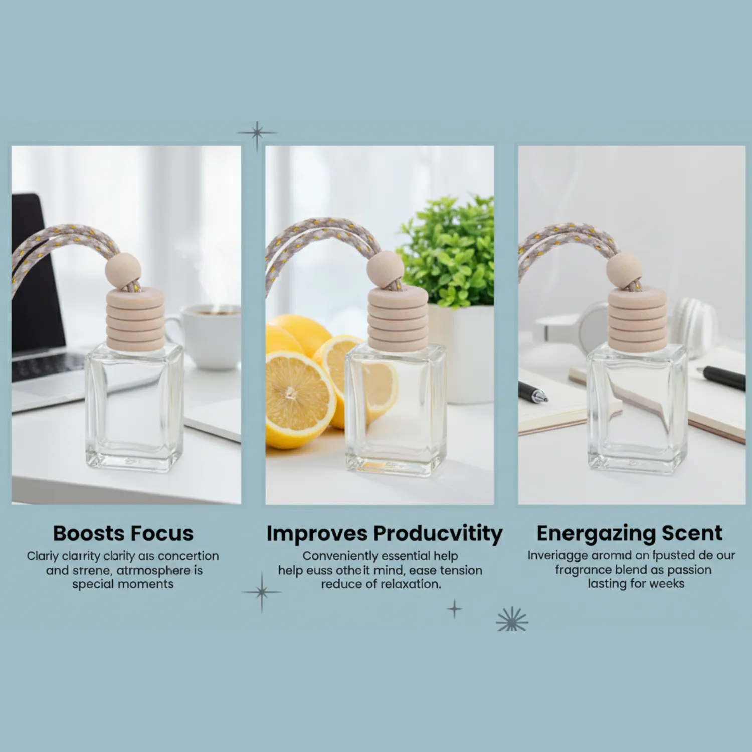 Boost your WFH productivity with the Roll Mills Focus Combo. Includes a premium soy candle and hanging perfume designed for clarity and a fresh home office.