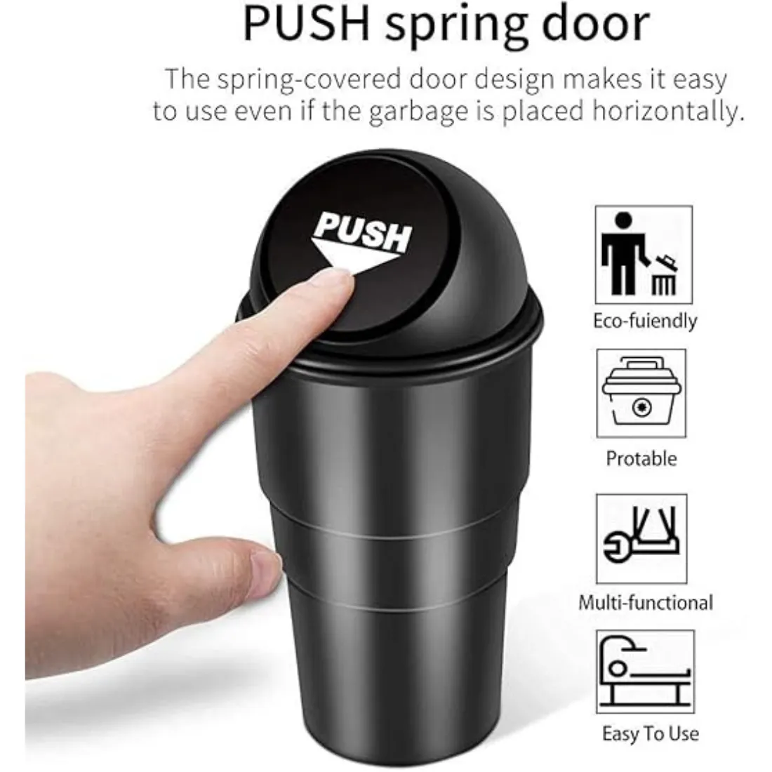 mini trash can, car trash bin, compact dustbin, small car trash can, silicon car bin, portable trash can