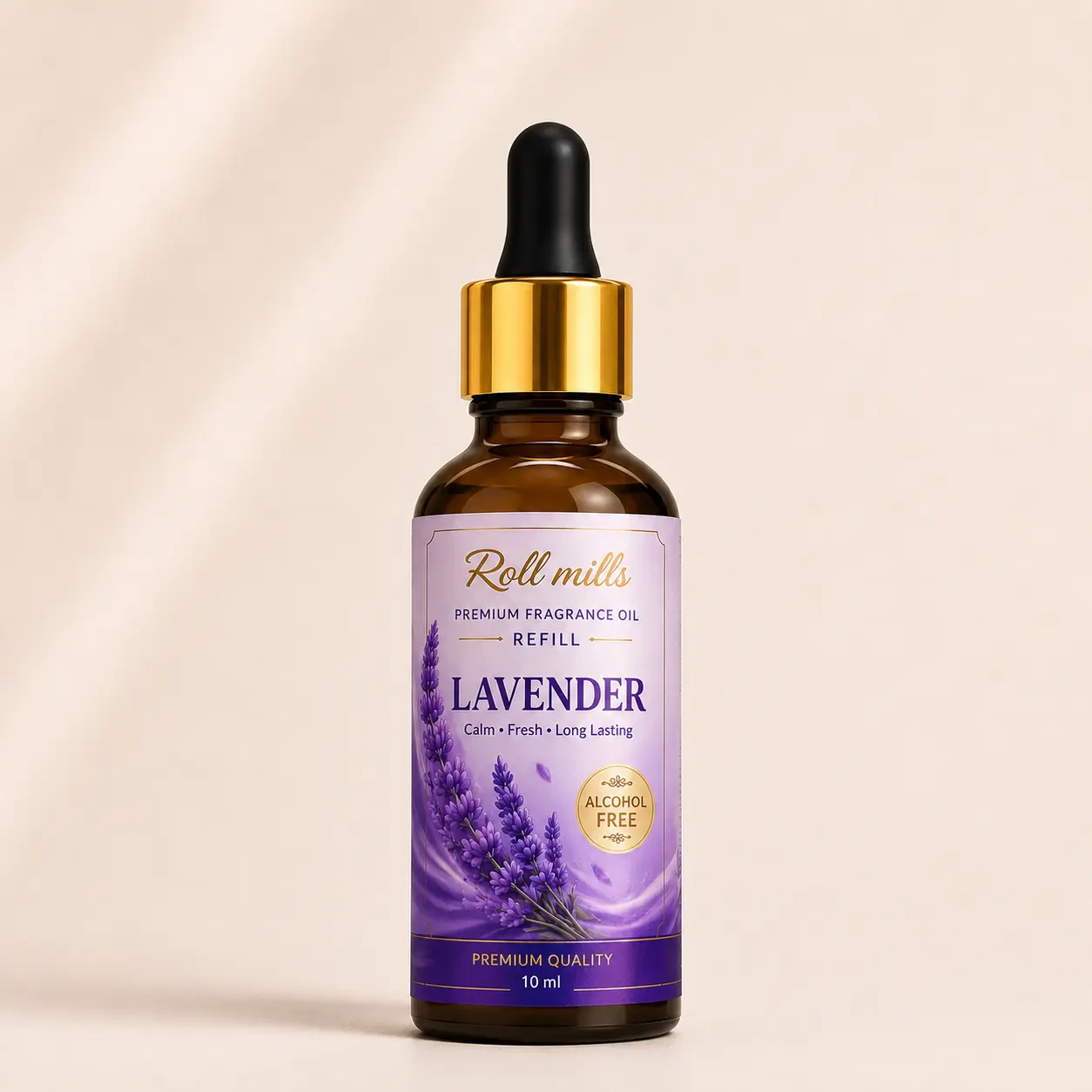 lavender fragrance oil, alcohol free lavender, roll mills refiller
