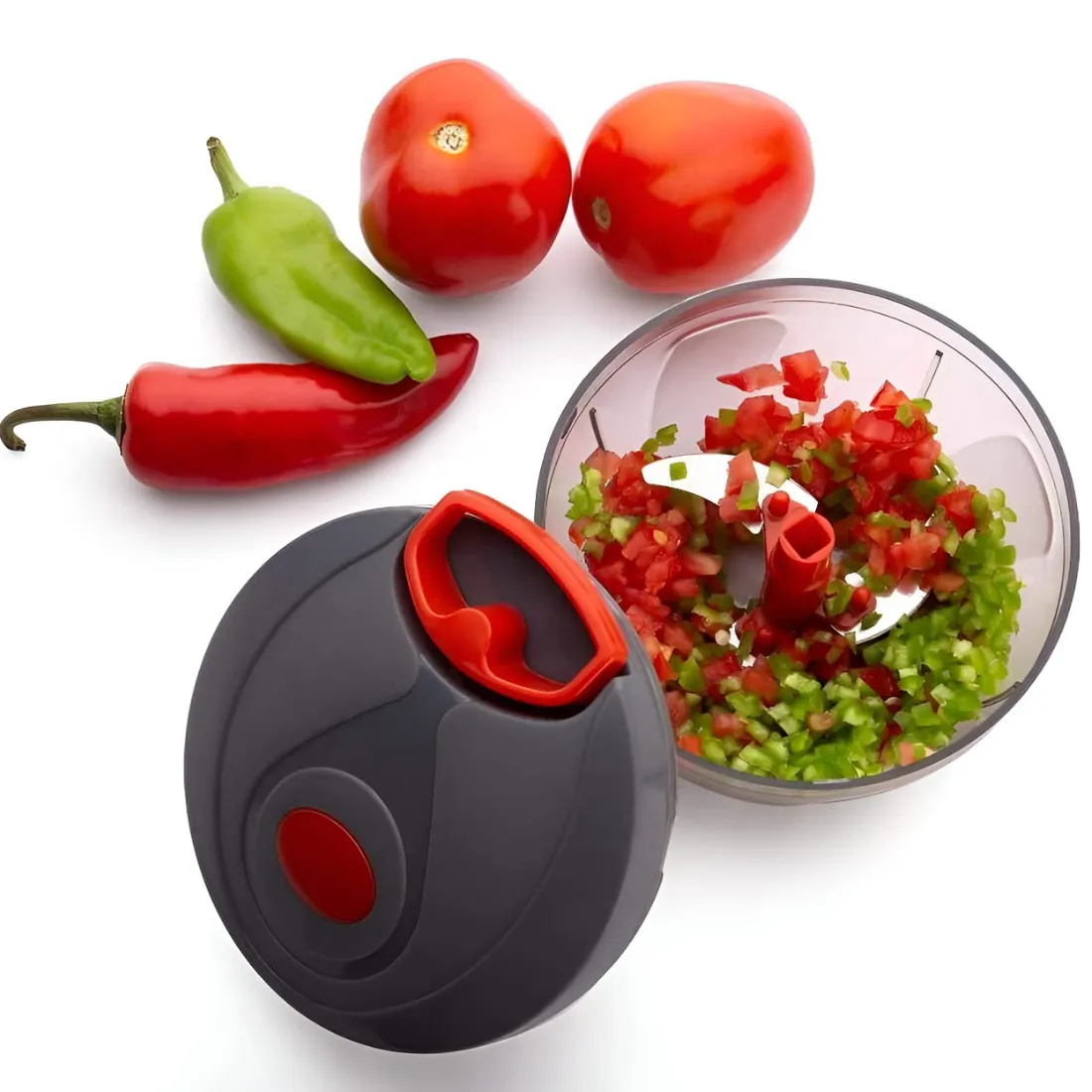 vegetable chopper, 6 blade chopper, manual chopper, polypropylene chopper, fruit chopper, hand chopper, kitchen chopper, onion chopper, salad chopper, Roll Mills chopper