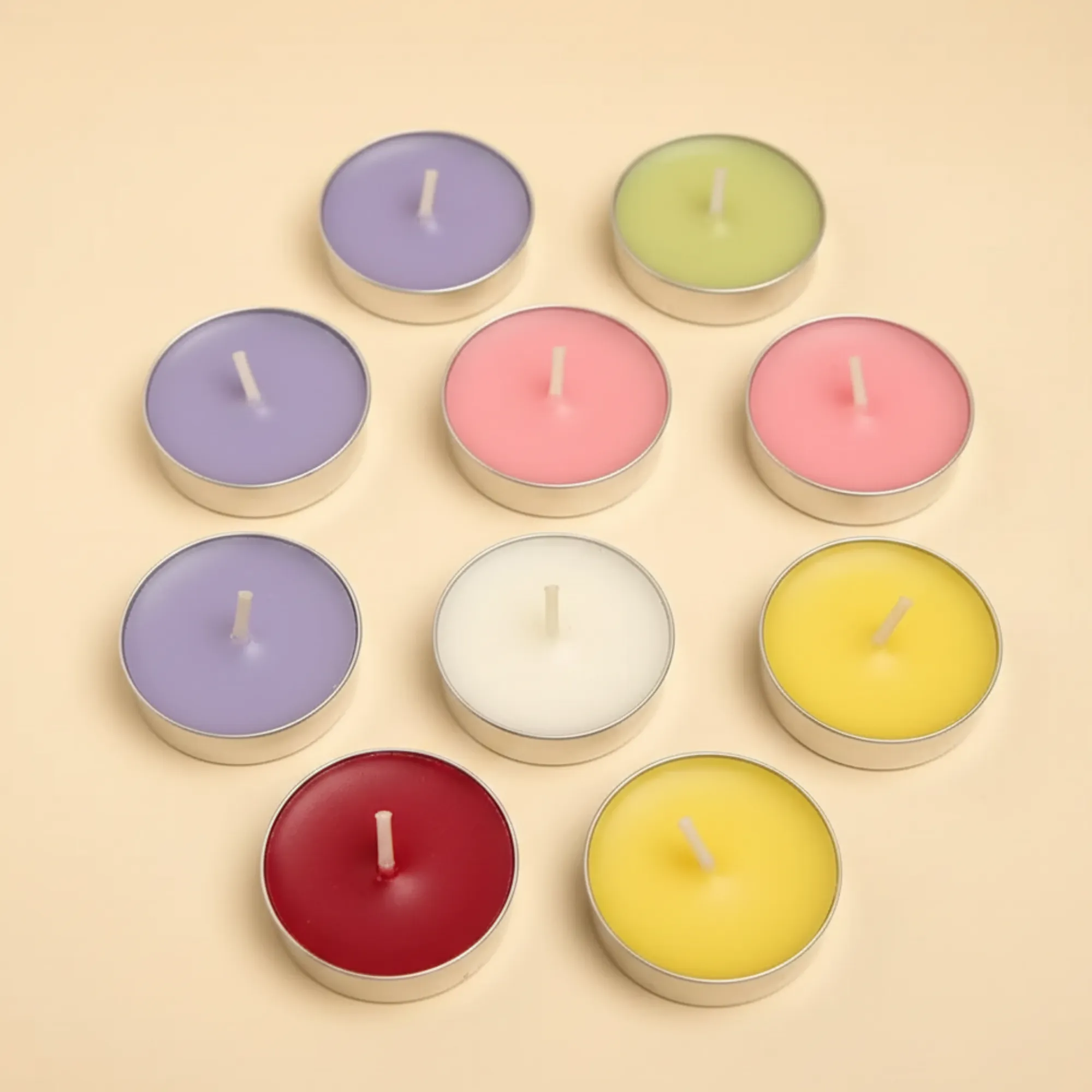 mini tealight candles, tealight candles pack of 10, smokeless candles