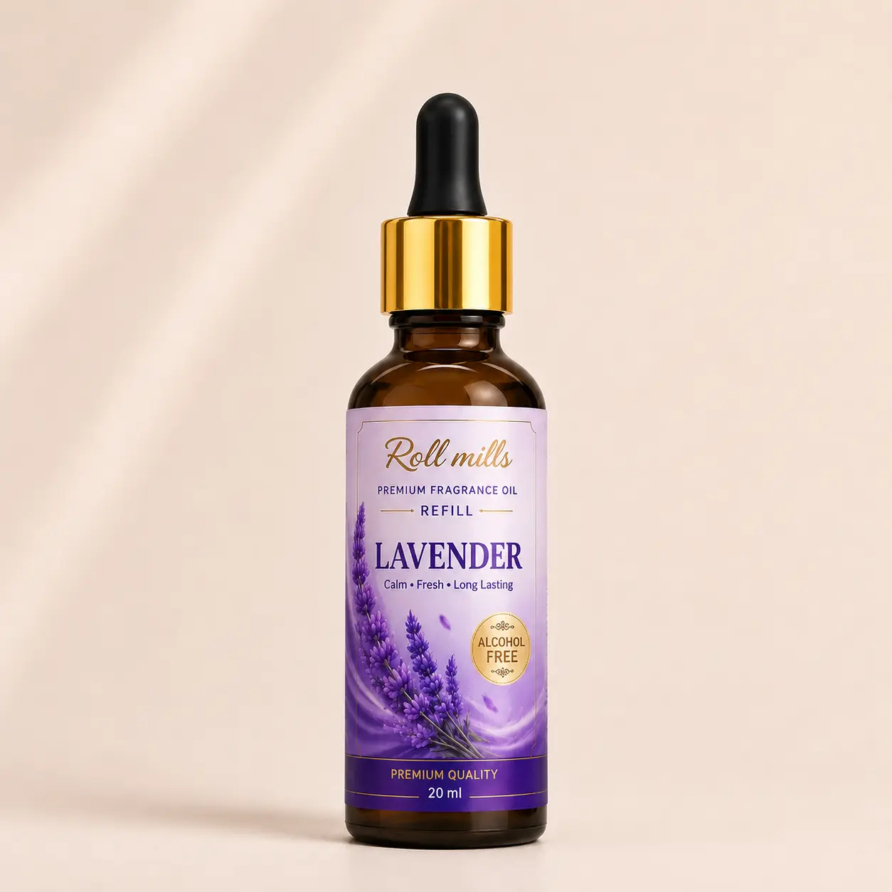 lavender fragrance oil, alcohol free lavender, roll mills refiller